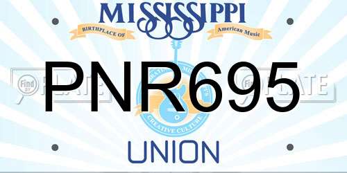 PNR695 Mississippi License Plate