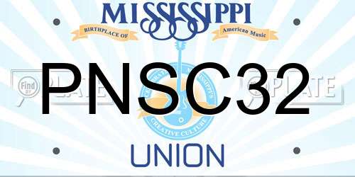 PNSC32 Mississippi License Plate