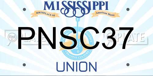 PNSC37 Mississippi License Plate