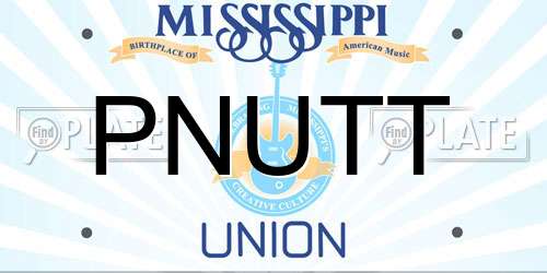PNUTT Mississippi License Plate