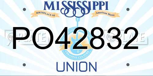 PO42832 Mississippi License Plate