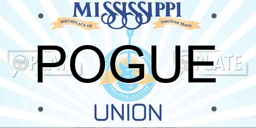 POGUE Mississippi License Plate