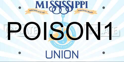 POISON1 Mississippi License Plate