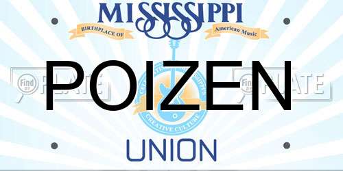 POIZEN Mississippi License Plate