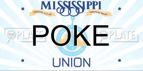 POKE Mississippi License Plate