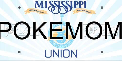 POKEMOM Mississippi License Plate