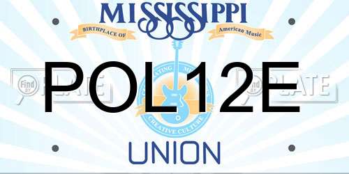 POL12E Mississippi License Plate