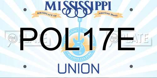 POL17E Mississippi License Plate
