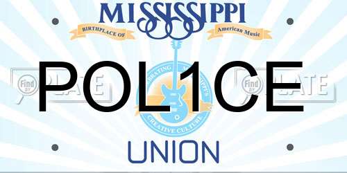 POL1CE Mississippi License Plate