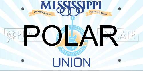 POLAR Mississippi License Plate