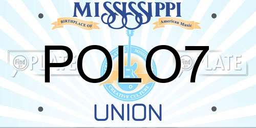 POLO7 Mississippi License Plate
