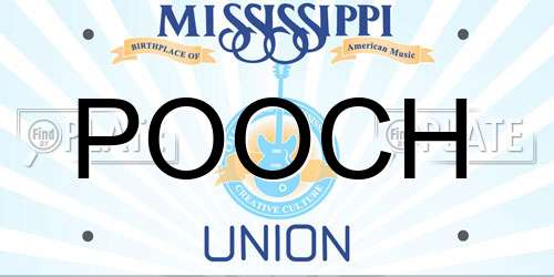 POOCH Mississippi License Plate