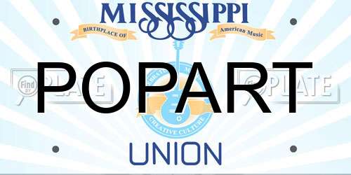 POPART Mississippi License Plate