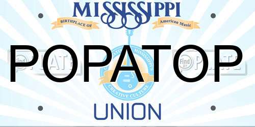 POPATOP Mississippi License Plate