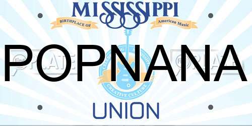 POPNANA Mississippi License Plate