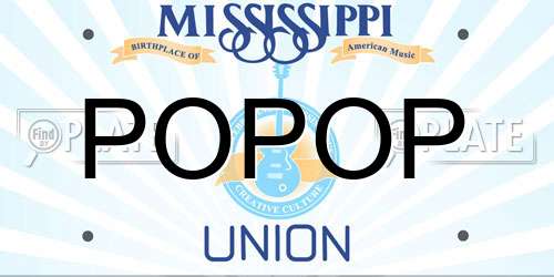 POPOP Mississippi License Plate