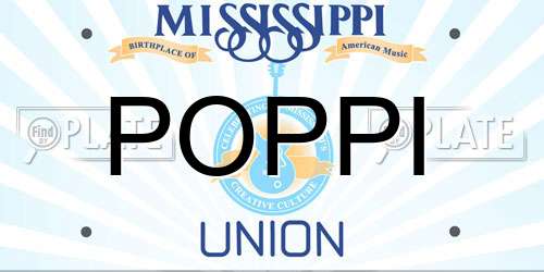 POPPI Mississippi License Plate