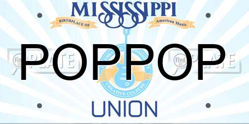 POPPOP Mississippi License Plate
