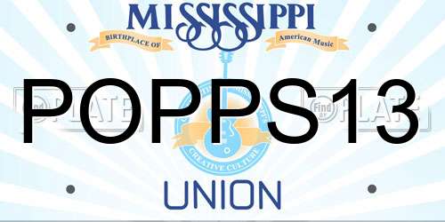 POPPS13 Mississippi License Plate