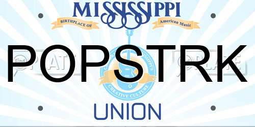 POPSTRK Mississippi License Plate