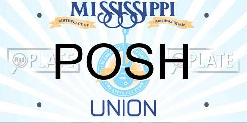 POSH Mississippi License Plate