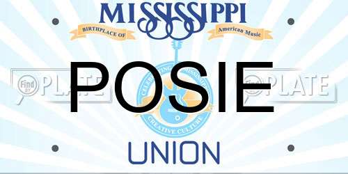 POSIE Mississippi License Plate