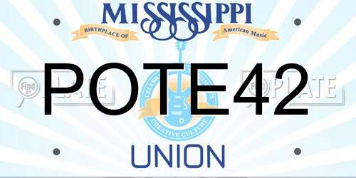 POTE42 Mississippi License Plate