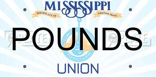 POUNDS Mississippi License Plate