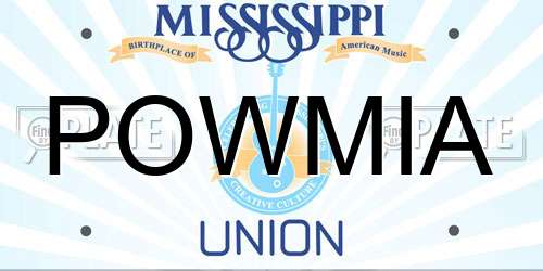 POWMIA Mississippi License Plate
