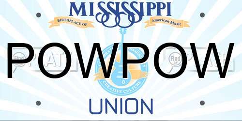 POWPOW Mississippi License Plate