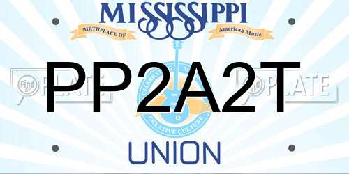 PP2A2T Mississippi License Plate