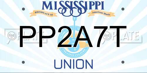 PP2A7T Mississippi License Plate