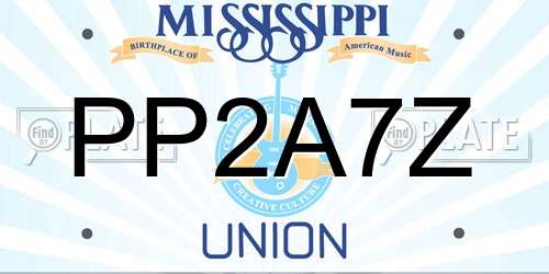 PP2A7Z Mississippi License Plate