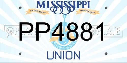 PP4881 Mississippi License Plate