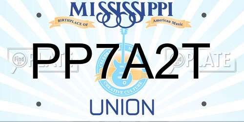 PP7A2T Mississippi License Plate