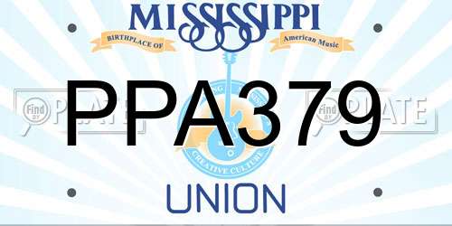 PPA379 Mississippi License Plate