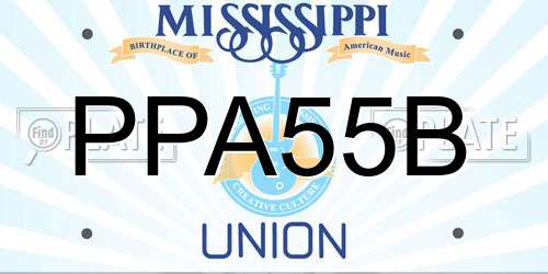 PPA55B Mississippi License Plate