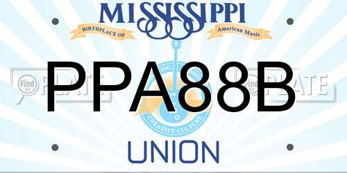 PPA88B Mississippi License Plate