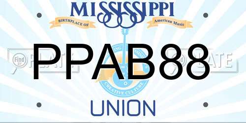 PPAB88 Mississippi License Plate