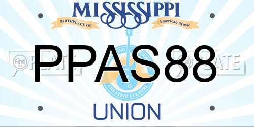 PPAS88 Mississippi License Plate