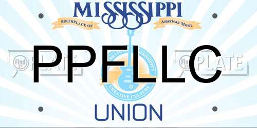 PPFLLC Mississippi License Plate