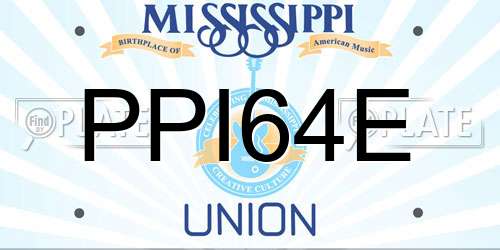 PPI64E Mississippi License Plate