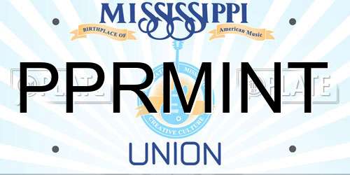 PPRMINT Mississippi License Plate