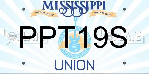 PPT19S Mississippi License Plate