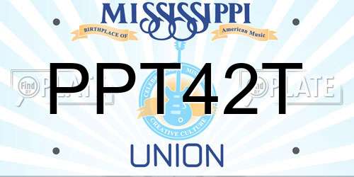 PPT42T Mississippi License Plate