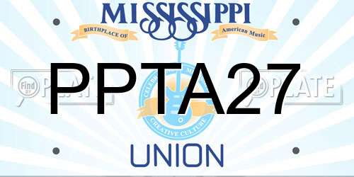 PPTA27 Mississippi License Plate