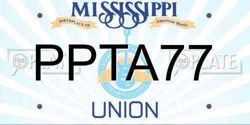 PPTA77 Mississippi License Plate