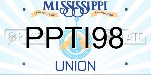 PPTI98 Mississippi License Plate
