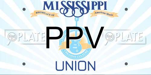 PPV Mississippi License Plate