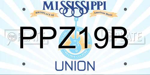 PPZ19B Mississippi License Plate